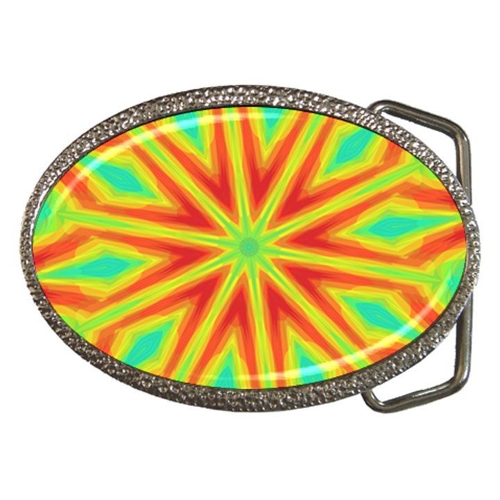 Kaleidoscope Background Star Belt Buckles