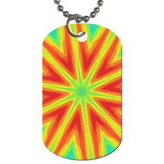 Kaleidoscope Background Star Dog Tag (one Side) by Mariart