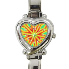 Kaleidoscope Background Star Heart Italian Charm Watch by Mariart