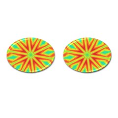 Kaleidoscope Background Star Cufflinks (oval) by Mariart