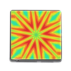 Kaleidoscope Background Star Memory Card Reader (square 5 Slot) by Mariart