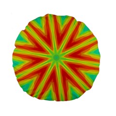 Kaleidoscope Background Star Standard 15  Premium Flano Round Cushions by Mariart