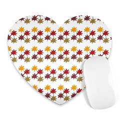 Autumn Leaves Heart Mousepads by Mariart