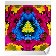 Flowers Kaleidoscope Mandala Canvas 20  X 24  by Mariart