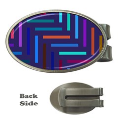 Line Background Abstract Money Clips (oval)  by Mariart