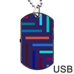 Line Background Abstract Dog Tag Usb Flash (one Side) by Mariart