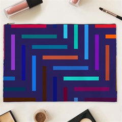 Line Background Abstract Cosmetic Bag (xxl) by Mariart