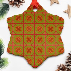 Western Pattern Backdrop Ornament (snowflake) by Mariart