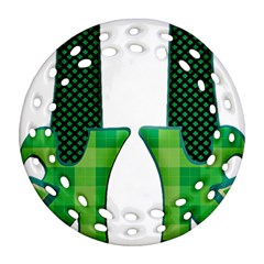 Saint Patrick S Day March Ornament (round Filigree) by Mariart