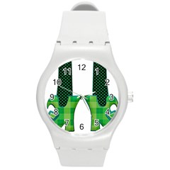 Saint Patrick S Day March Round Plastic Sport Watch (m) by Mariart