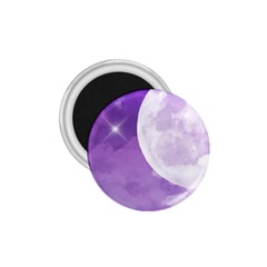 Purple Sky Star Moon Clouds 1 75  Magnets by Mariart