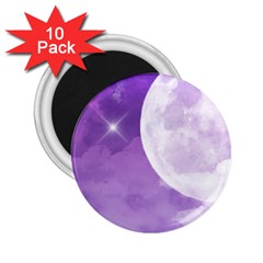 Purple Sky Star Moon Clouds 2 25  Magnets (10 Pack)  by Mariart