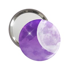 Purple Sky Star Moon Clouds 2 25  Handbag Mirrors by Mariart