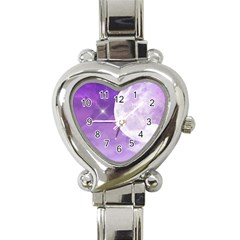 Purple Sky Star Moon Clouds Heart Italian Charm Watch by Mariart