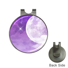 Purple Sky Star Moon Clouds Hat Clips With Golf Markers by Mariart