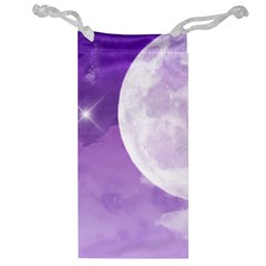 Purple Sky Star Moon Clouds Jewelry Bag by Mariart