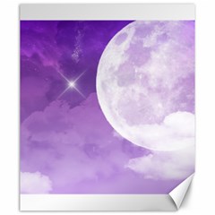 Purple Sky Star Moon Clouds Canvas 20  X 24  by Mariart