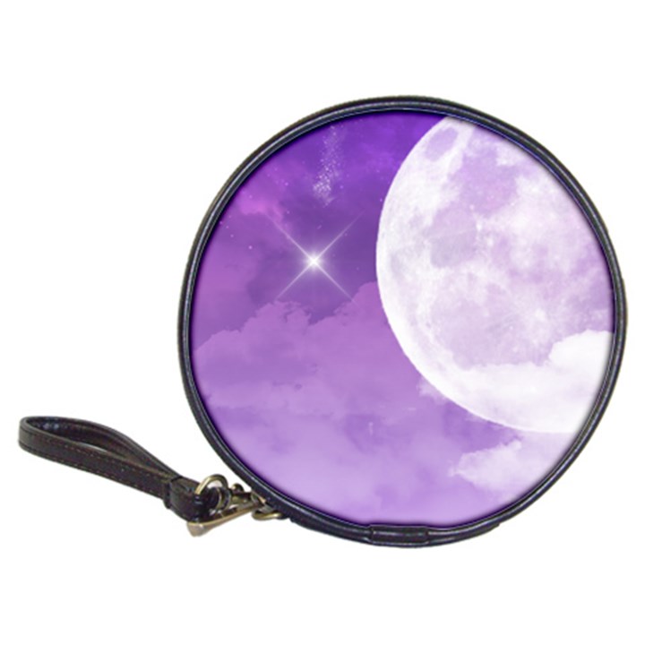 Purple Sky Star Moon Clouds Classic 20-CD Wallets