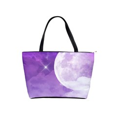 Purple Sky Star Moon Clouds Classic Shoulder Handbag by Mariart