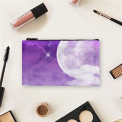 Purple Sky Star Moon Clouds Cosmetic Bag (small) by Mariart