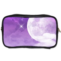 Purple Sky Star Moon Clouds Toiletries Bag (one Side) by Mariart