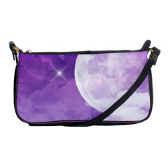 Purple Sky Star Moon Clouds Shoulder Clutch Bag by Mariart