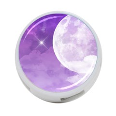 Purple Sky Star Moon Clouds 4-port Usb Hub (one Side) by Mariart