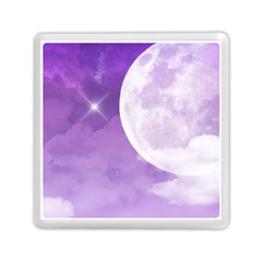 Purple Sky Star Moon Clouds Memory Card Reader (square) by Mariart