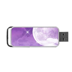 Purple Sky Star Moon Clouds Portable Usb Flash (two Sides) by Mariart