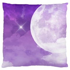 Purple Sky Star Moon Clouds Standard Flano Cushion Case (two Sides) by Mariart