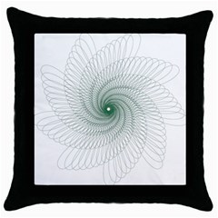 Spirograph Pattern Throw Pillow Case (black) by Mariart