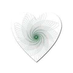 Spirograph Pattern Heart Magnet by Mariart