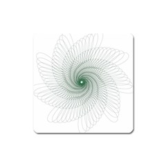 Spirograph Pattern Square Magnet by Mariart