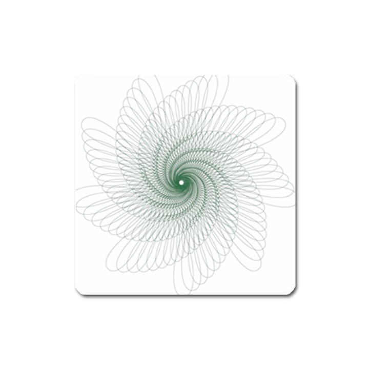 Spirograph Pattern Square Magnet