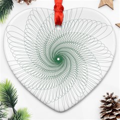 Spirograph Pattern Heart Ornament (two Sides) by Mariart