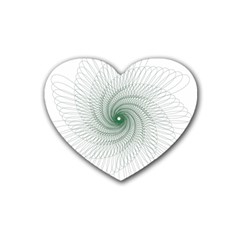 Spirograph Pattern Heart Coaster (4 Pack)  by Mariart