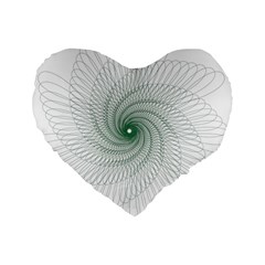 Spirograph Pattern Standard 16  Premium Heart Shape Cushions by Mariart