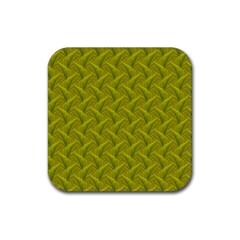 Autumn Leaves Pattern Rubber Coaster (square)  by LoolyElzayat