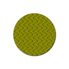 Autumn Leaves Pattern Rubber Coaster (round)  by LoolyElzayat