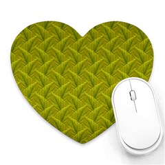 Autumn Leaves Pattern Heart Mousepads by LoolyElzayat