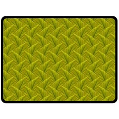 Autumn Leaves Pattern Fleece Blanket (large)  by LoolyElzayat