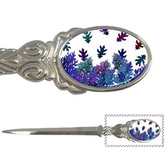 Blue Purple Leaves Letter Opener by LoolyElzayat