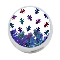 Blue Purple Leaves 4-port Usb Hub (one Side) by LoolyElzayat