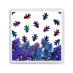 Blue Purple Leaves Memory Card Reader (square) by LoolyElzayat