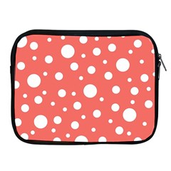 Polka Dot On Living Coral Apple Ipad 2/3/4 Zipper Cases by LoolyElzayat