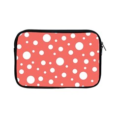 Polka Dot On Living Coral Apple Ipad Mini Zipper Cases by LoolyElzayat