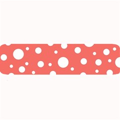 Polka Dot On Living Coral Large Bar Mats by LoolyElzayat