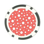 Polka Dot On Living Coral Poker Chip Card Guard (10 pack) Front