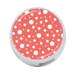 Polka Dot On Living Coral 4-port Usb Hub (one Side) by LoolyElzayat