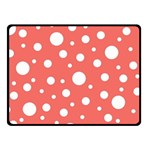 Polka Dot On Living Coral Fleece Blanket (Small) 50 x40  Blanket Front